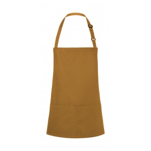 Karlowsky Short Bib Apron Basic with Buckle and Pocket - Mustard - OneSize