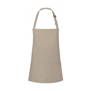 Karlowsky Short Bib Apron Basic with Buckle and Pocket - Sand - OneSize