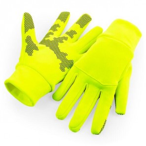 Beechfield Softshell Sports Tech Gloves - Fluorescent Yellow - L/XL