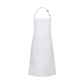 Karlowsky Oversize Bib Apron with Buckle and Pocket - White - OneSize
