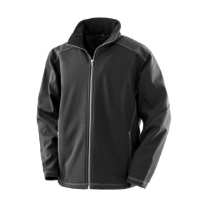 Result Work-Guard Men's Treble Stitch Softshell - Black - M