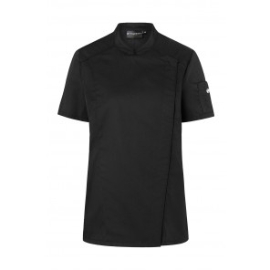 Karlowsky Short-Sleeve Ladies' Chef Jacket Modern-Look - Black - 34