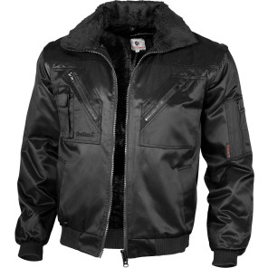 Qualitex Pilotenjacke einfarbig black - 3XL