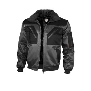 Qualitex Pilotenjacke zweifarbig Grey / Black - S