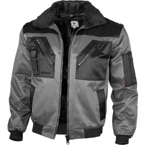 Qualitex Pilotenjacke zweifarbig Grey / Black - 3XL