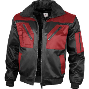 Qualitex Pilotenjacke zweifarbig Black / Red - M