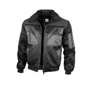 Qualitex Pilotenjacke zweifarbig Black / Grey - L