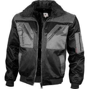 Qualitex Pilotenjacke zweifarbig Black / Grey - XL