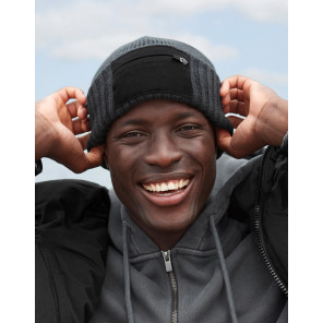 Beechfield Zip Patch Beanie