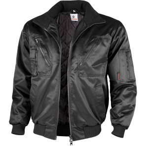 Qualitex Pilotenjacke mit festem Arm & Steppfutter black - S