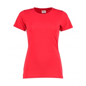 Kustom Kit Women's Fashion Fit Superwash® 60º Tee - Red - M