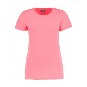Kustom Kit Women's Fashion Fit Superwash® 60º Tee - Coral Marl - XL