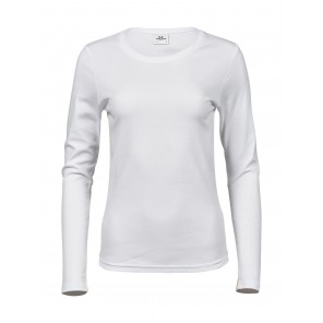 Tee Jays Ladies' LS Interlock T-Shirt - White - M