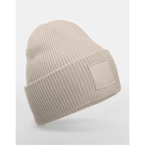 Beechfield Deep Cuffed Tonal Patch Beanie - Natural Stone - OneSize