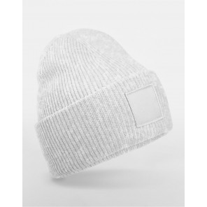 Beechfield Deep Cuffed Tonal Patch Beanie - Cloud Grey - OneSize