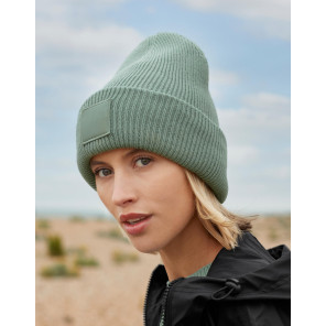 Beechfield Deep Cuffed Tonal Patch Beanie