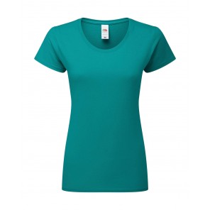 Fruit of the Loom Ladies' Iconic 195 Ringspun Premium T - Ocean Teal - XL