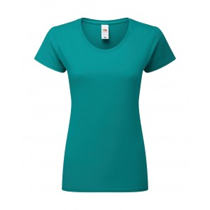 Fruit of the Loom Ladies' Iconic 195 Ringspun Premium T - Ocean Teal - XS