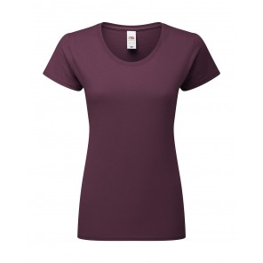 Fruit of the Loom Ladies' Iconic 195 Ringspun Premium T - Dark Plum - XL