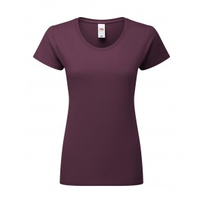 Fruit of the Loom Ladies' Iconic 195 Ringspun Premium T - Dark Plum - XS