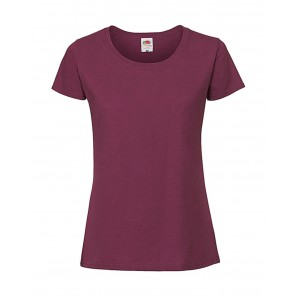 Fruit of the Loom Ladies' Iconic 195 Ringspun Premium T - Burgundy - XS
