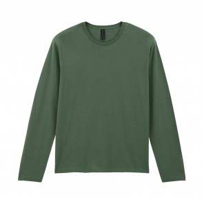 Gildan Softstyle Adult Long Sleeve T-Shirt - Military Green - 3XL