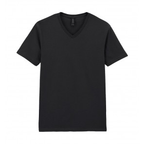 Gildan Softstyle Adult V-Neck T-Shirt - Black - 2XL