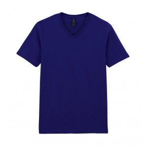 Gildan Softstyle Adult V-Neck T-Shirt - Navy - XL