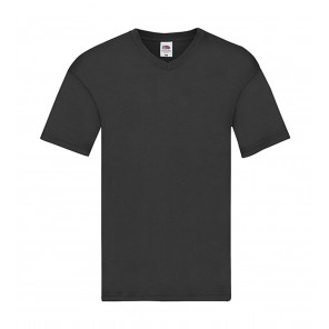 Fruit of the Loom Original V-Neck T - Black - 2XL