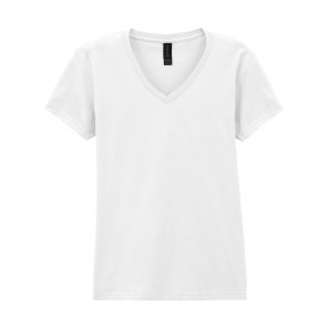 Gildan Softstyle Women's V-Neck T-Shirt - White - M
