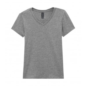 Gildan Softstyle Women's V-Neck T-Shirt - Sport Grey - M