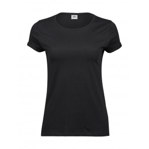 Tee Jays Ladies' Roll-Up Tee - Black - M