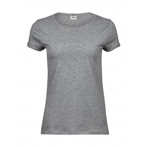 Tee Jays Ladies' Roll-Up Tee - Heather Grey - M