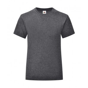 Fruit of the Loom Girls' Iconic 150 T - Dark Heather Grey - 104(3-4)