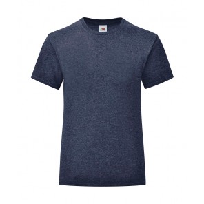 Fruit of the Loom Girls' Iconic 150 T - Heather Navy - 128(7-8)
