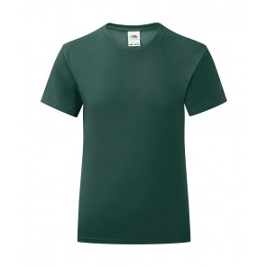 Fruit of the Loom Girls' Iconic 150 T - Forest Green - 140(9-11)