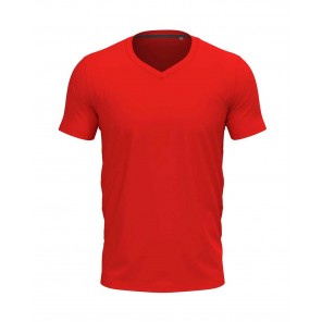 Stedman Stretch-T V-neck for men - Scarlet Red - M