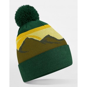 Beechfield Mountain Peaks Pom Pom Beanie - Alpine Peaks - OneSize