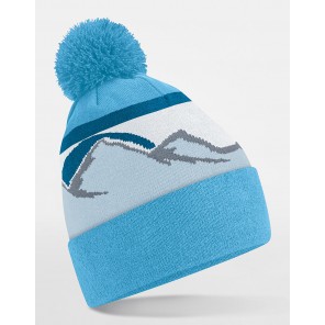 Beechfield Mountain Peaks Pom Pom Beanie - Glacier Peaks - OneSize