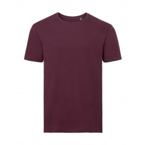 Russell Pure Organic Men's Pure Organic Tee - Burgundy - S