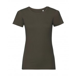 Russell Pure Organic Ladies´ Pure Organic Tee - Dark Olive - M
