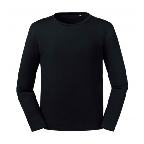 Russell Pure Organic Men's Pure Organic L/S Tee - Black - 3XL