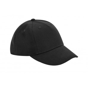 Beechfield Junior Organic Cotton 5 Panel Cap - Black - OneSize