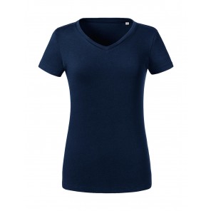 Russell Pure Organic Ladies' Pure Organic V-Neck Tee - French Navy - XL