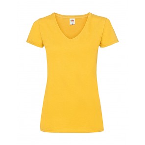 Fruit of the Loom Ladies' Valueweight V-Neck T - Sunflower - XL