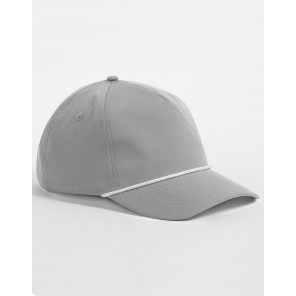 Beechfield Rope Detail Golf Cap - Light Grey/White - OneSize
