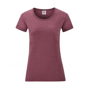 Fruit of the Loom Ladies' Valueweight T - Heather Burgundy - XS(8)