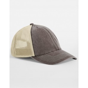Beechfield 6 Panel Vintage Trucker - Vintage Brown/Stone - OneSize