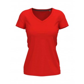 Stedman Stretch-T V-neck for women - Scarlet Red - XS