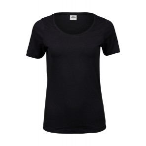 Tee Jays Ladies' Stretch Tee - Black - XL